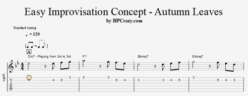 More information about "Autumn Leaves - Easy Jazz Guitar Improvisation ( Tabs & Backing Track )"