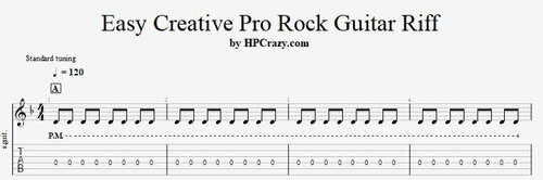 More information about "Easy Rock Guitar Riff Exercises ( Tabs & Backing Track )"