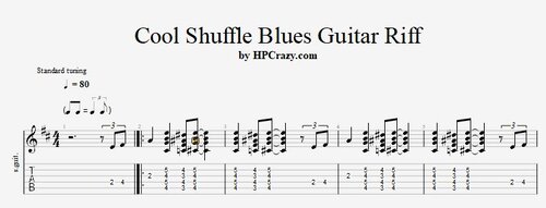 More information about "Cool Shuffle Blues Guitar Riff - Tabs & Backing Track"