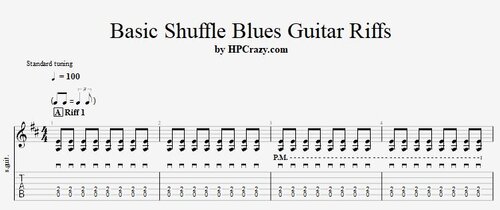 More information about "Basic Shuffle Blues Guitar Riffs - Tabs & Backing Track"