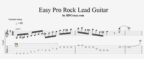 More information about "Easy Pro Rock Lead Guitar Licks - Tabs & Backing Track"