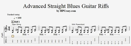 More information about "Advanced Straight Blues Guitar Riffs - Tabs & Backing Track"