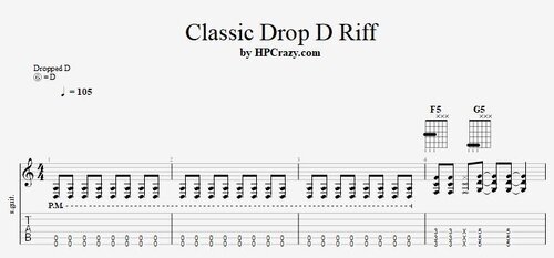 More information about "Classic Drop D Rock Guitar Riff - Tabs & Backing Track"