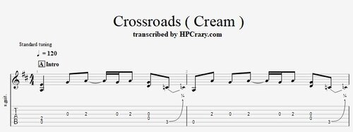 More information about "Crossroads ( Cream ) - Tabs & Backing Track"