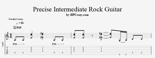 More information about "Precise Intermediate Rock Guitar  - Tabs & Backing Track"
