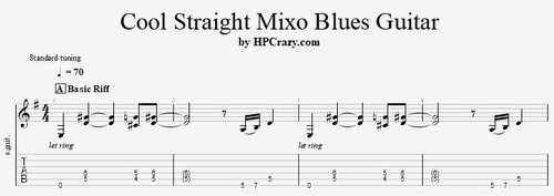 More information about "Cool Straight Mixo Blues Guitar - Tabs & Backing Track"