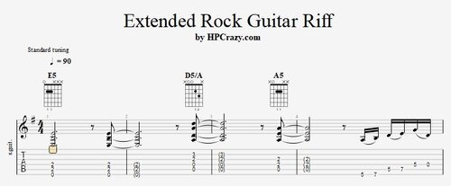 More information about "Extended Rock Guitar Riff - Tabs & Backing Track"
