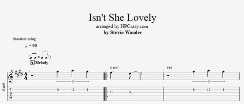 More information about "Isn't She Lovely - Tabs & Backing Track"