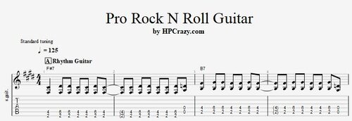 Pro Rock N Roll Guitar - Tabs & Backing Track