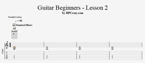 Guitar Beginners - Lesson 2 ( Tabs & Backing Track )