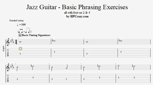 Jazz Guitar - Basic Phrasing Exercises