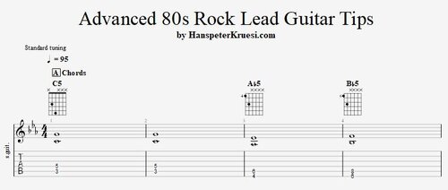 Advanced 80s Rock Lead Guitar Tips - Tabs & Backing Track