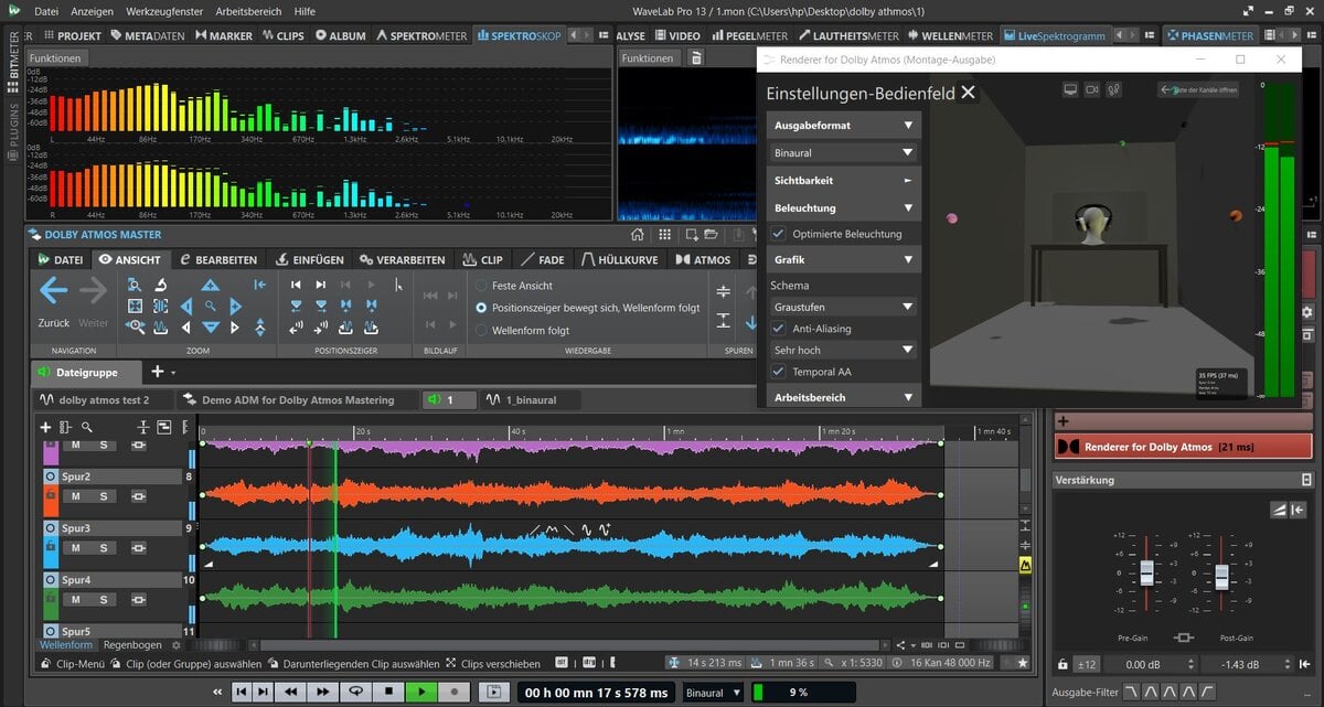 Immersive Binaural Guitar Experience