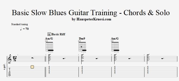 basic slow blues guitar training - chords & solo.JPG